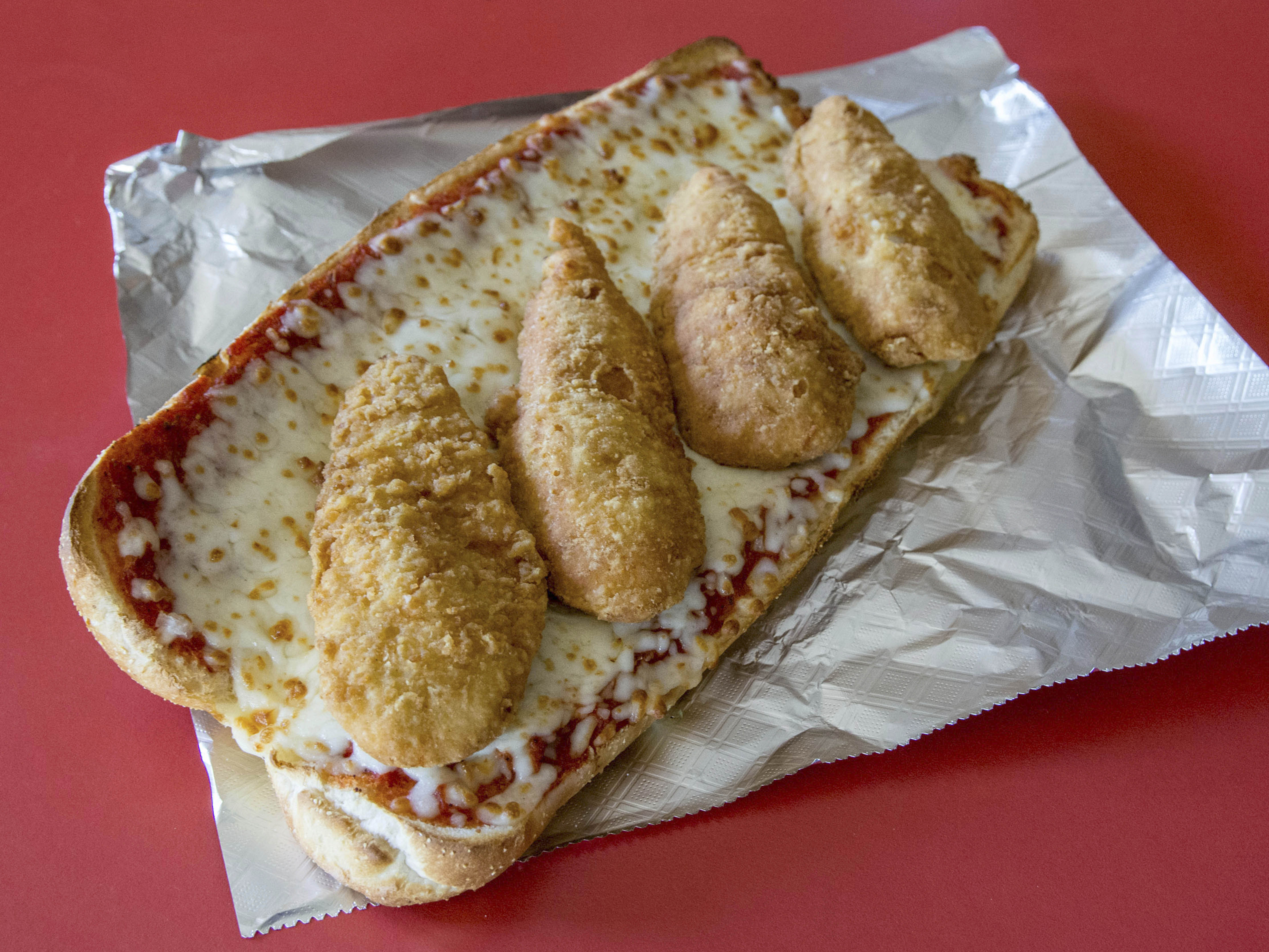 Order Chicken Parmesan Hot Sub food online from Mr Pizza and Subs store, Pasadena on bringmethat.com