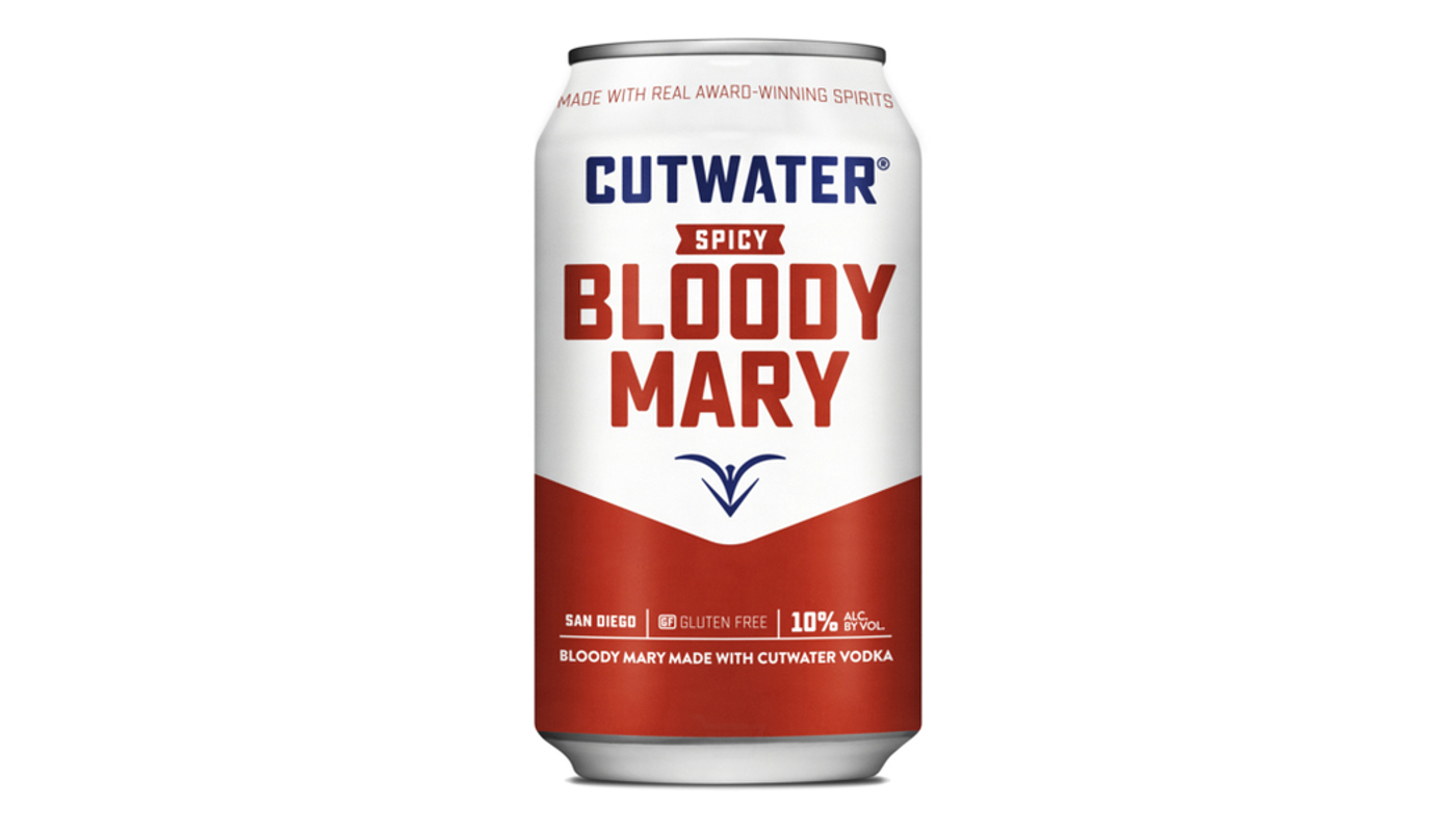 Order Cutwater Spicy Bloody Mary Ready to Drink Vodka 4x 12oz Cans food online from P & B Liquor & Fine Wine store, Long Beach on bringmethat.com