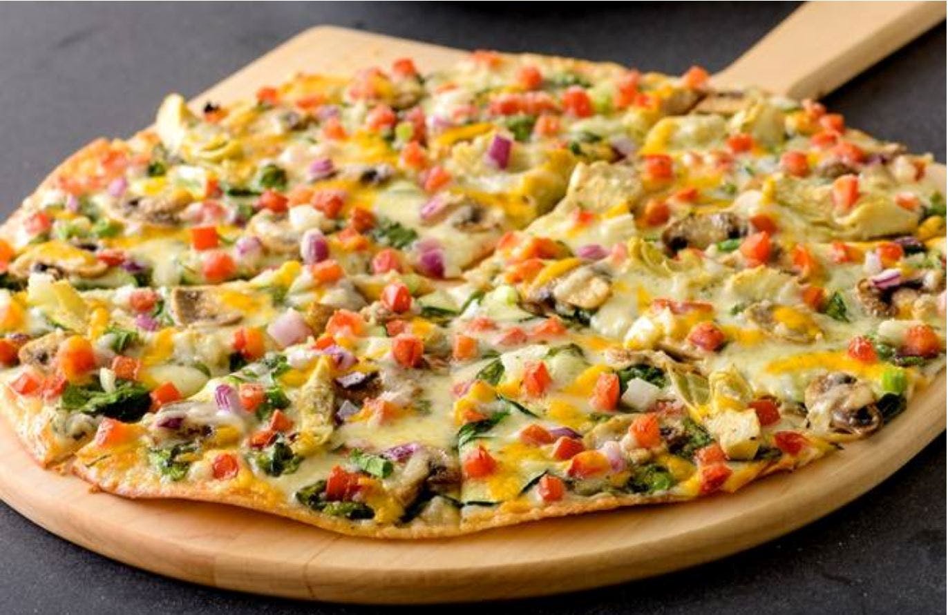 Order Gourmet Vegetarian Pizza - Medium 12" food online from Papa Murphy store, Bellevue on bringmethat.com