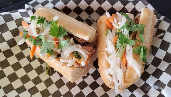 Order Panang Chicken Banh Mi. food online from Saucy Porka store, Chicago on bringmethat.com