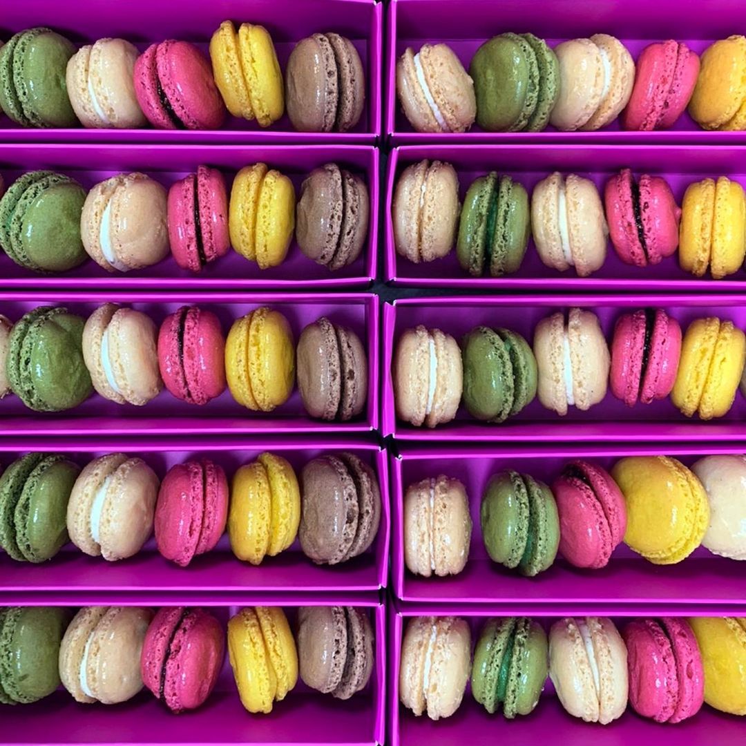 Order Box of 36 Macarons food online from Le Macaron French Pastries store, Doylestown on bringmethat.com