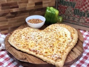 Order Heart-Shaped Pizza food online from Manny & Olga Pizza store, Washignton on bringmethat.com