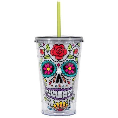 Order Festive Voice DAY OF THE DEAD HALLOWEEN TUMBLER MULTI COLOR - 1.0 ea food online from Walgreens store, Loudonville on bringmethat.com
