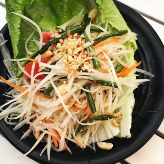 Order Som Tum Salad food online from Otus Thai Kitchen & Coffee store, West Hollywood on bringmethat.com