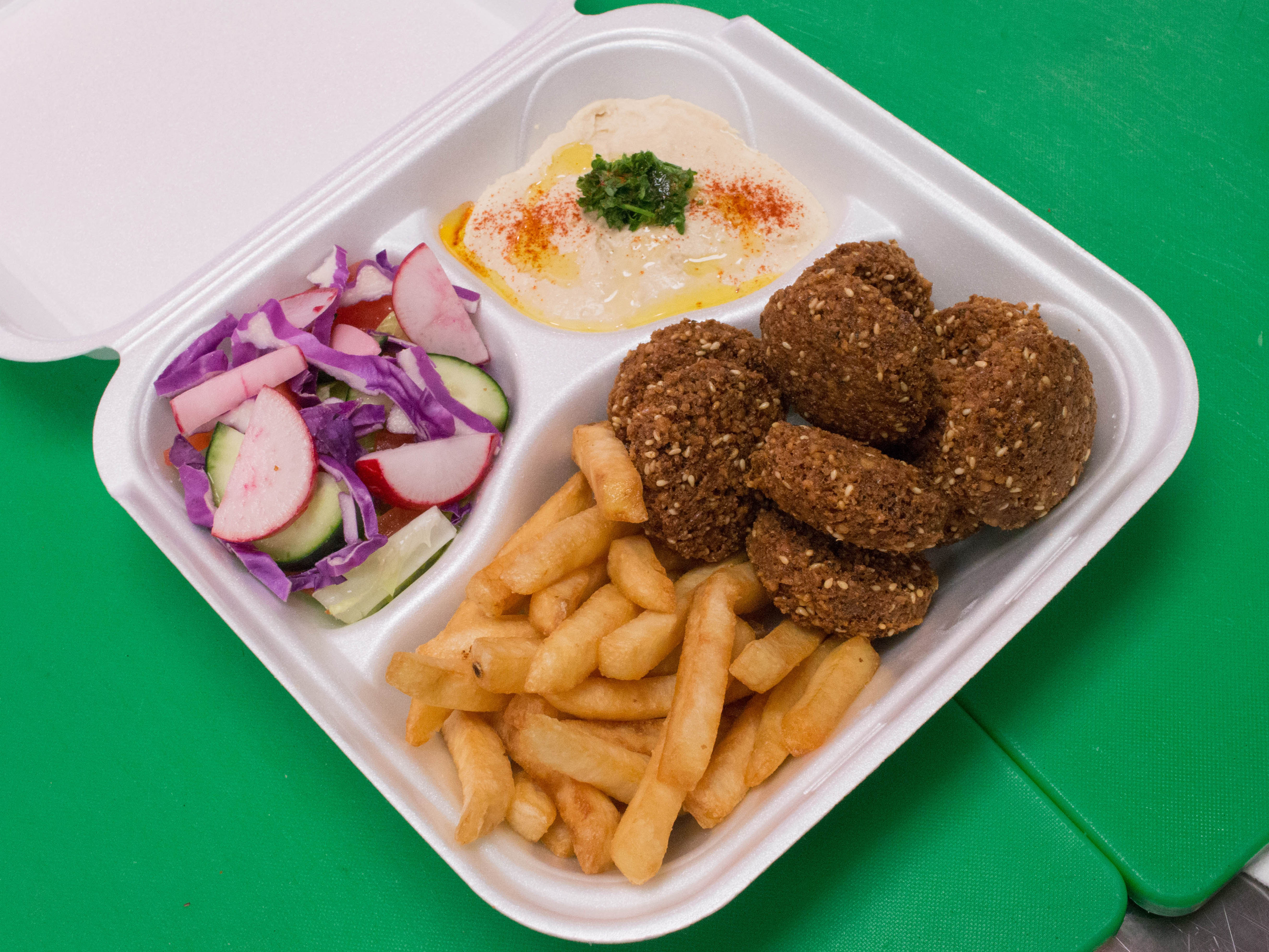 Order 8 Piece Falafel Plate food online from Shawarma Grill store, Southfield on bringmethat.com