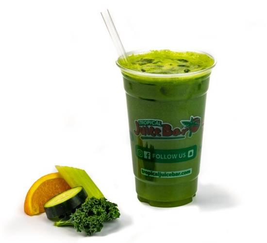 Order Super Green Juice food online from Tropical Juice Bar store, Passaic on bringmethat.com