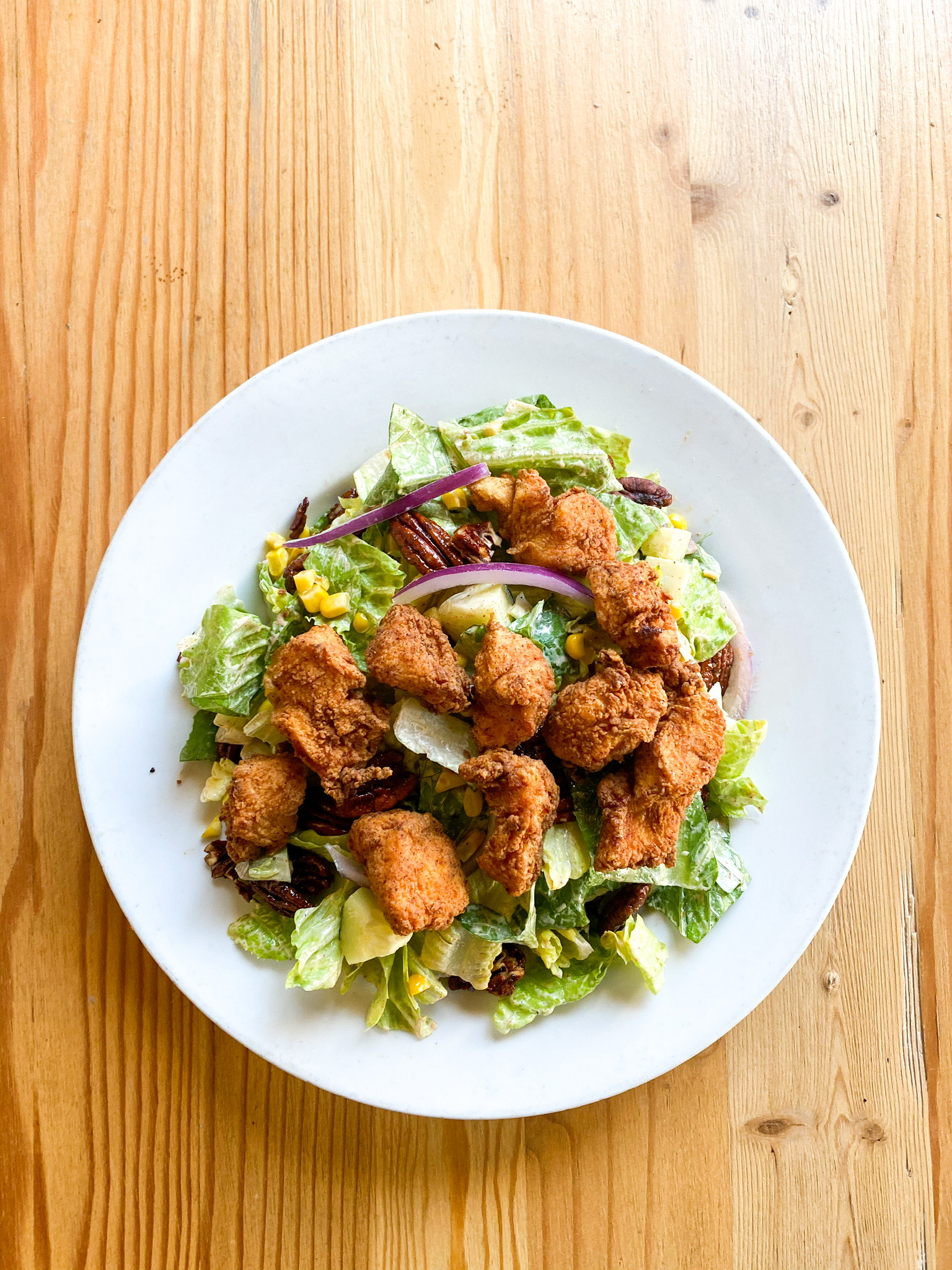 Order CAJUN CHICKEN SALAD  food online from Red Car Brewery and Restaurant store, Torrance on bringmethat.com