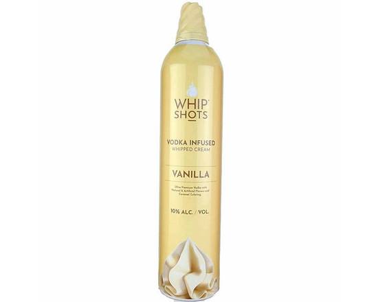Order WhipShots Vodka Infused Vanilla Whipped Cream 200ml Can food online from Windy City Liquor Market store, El Cajon on bringmethat.com