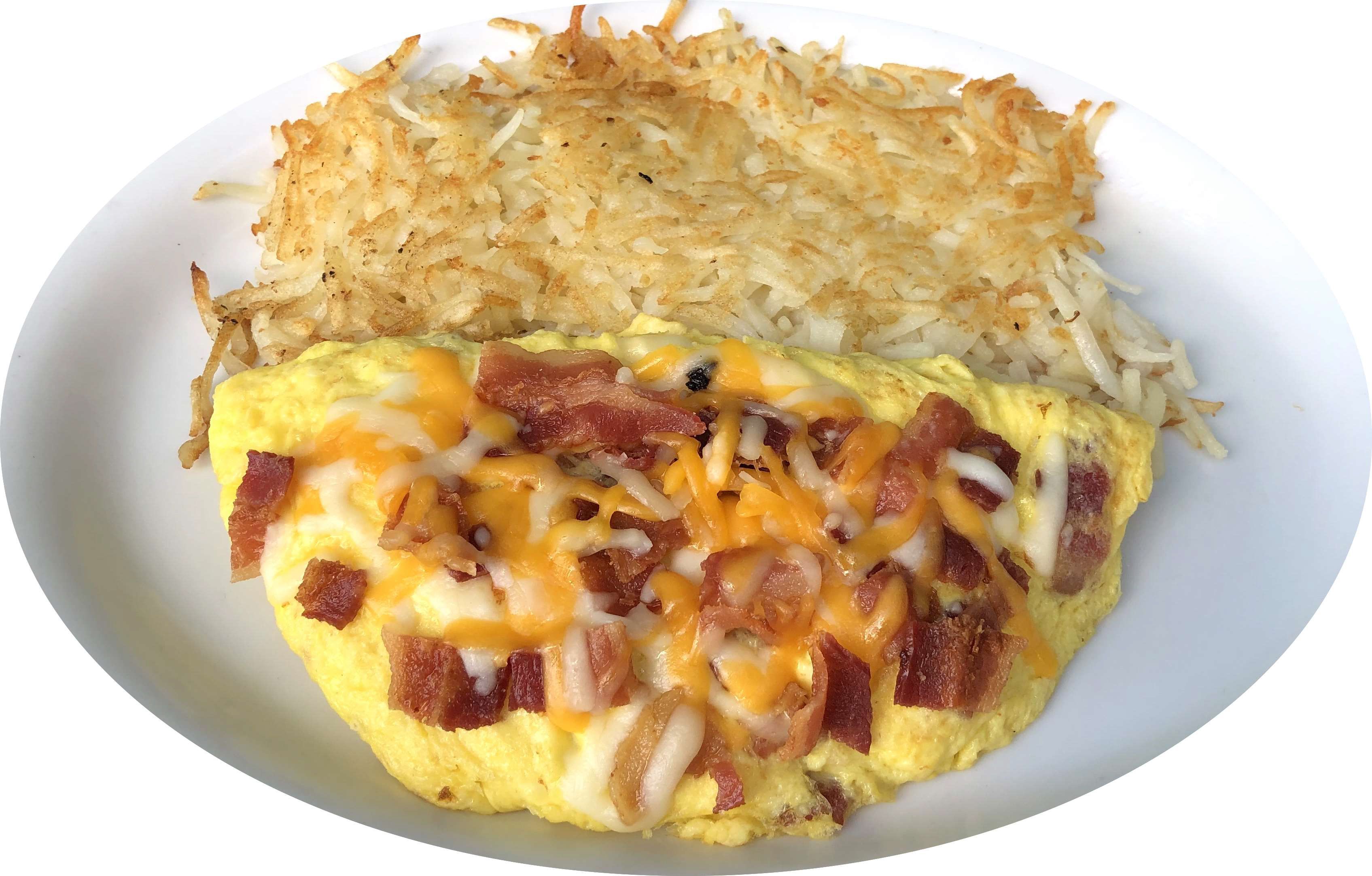 Order Meat Lovers Omelette food online from Richie Real American Diner store, Victorville on bringmethat.com