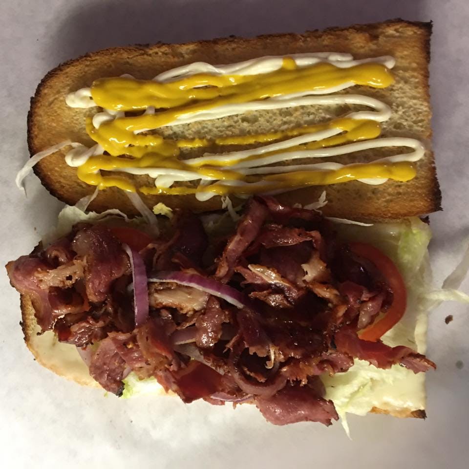 Order Pastrami Sub - 8'' food online from Rosaria Pizza store, San Diego on bringmethat.com