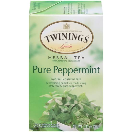 Order Twinings of London Pure Peppermint Herbal Tea Bags, 20 CT food online from Cvs store, LANETT on bringmethat.com