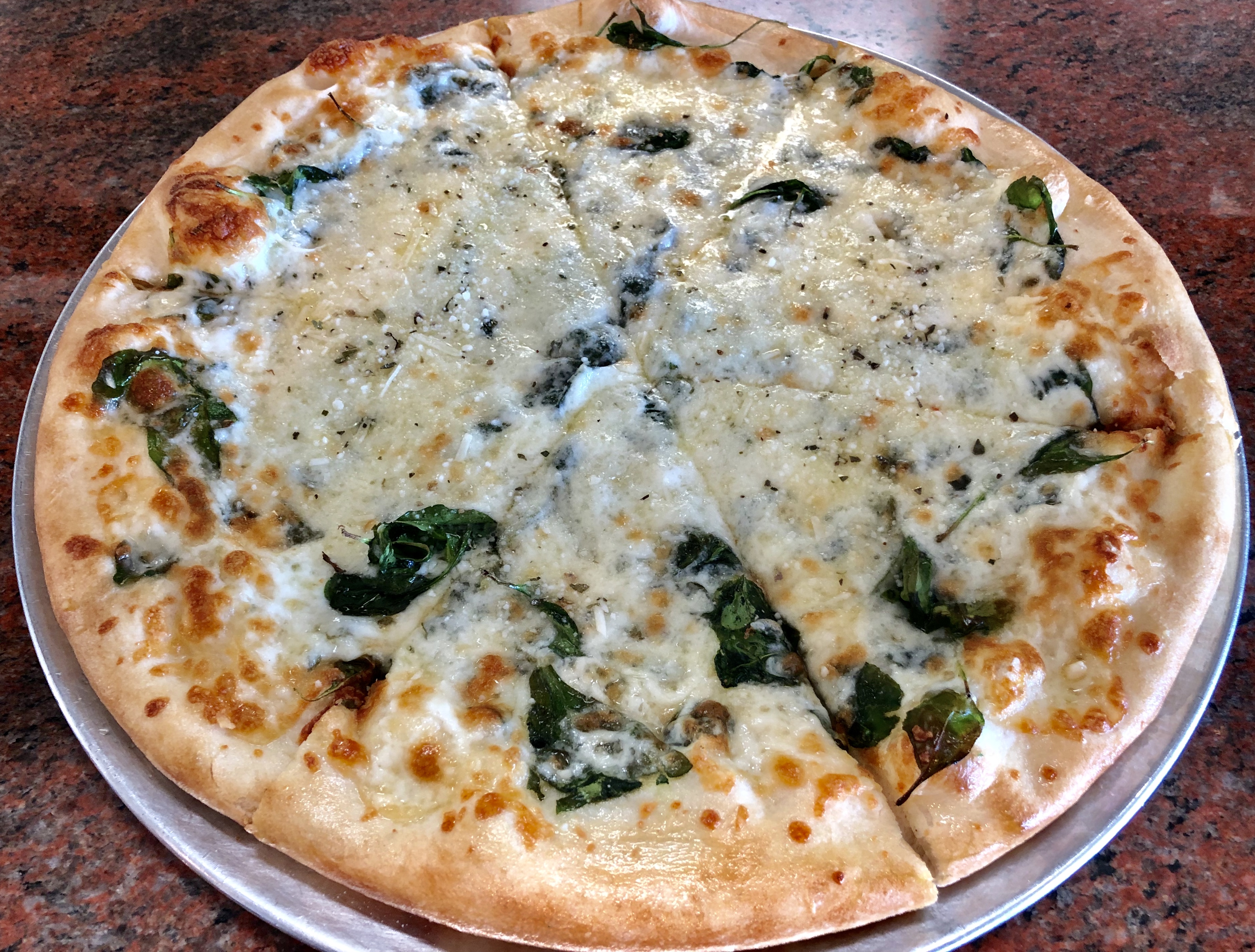 Order Spinach Specialty Pizza food online from Vinny Italian Grill store, Fredericksburg on bringmethat.com