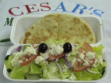 Order #68. Small Greek Salad and Pita food online from Cesar’s Mexican & Greek store, Albuquerque on bringmethat.com