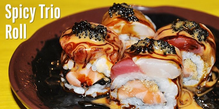 Order Spicy Trio Roll. food online from Gorilla Sushi store, Chicago on bringmethat.com