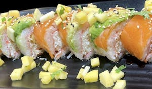 Order Maui Maui Roll (Soy Paper) food online from Aki Sushi & Japanese Fusion store, San Jacinto on bringmethat.com