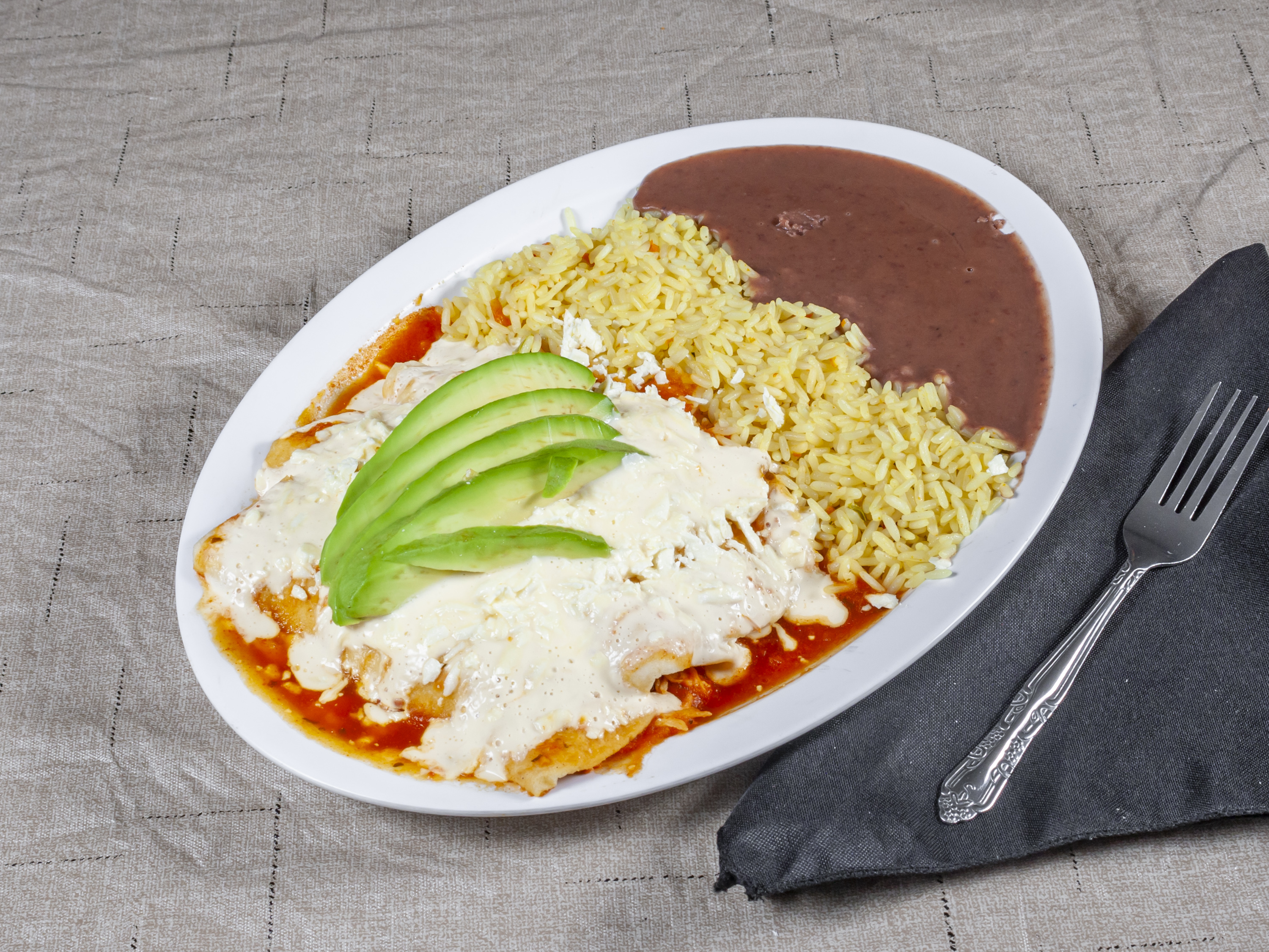 Order Enchilada Mexicana food online from Deli-Cias Restaurante Latino store, Charlotte on bringmethat.com