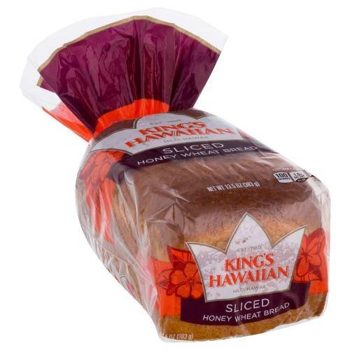 Order King's Hawaiian · Sliced Honey Wheat Bread (13.5 oz) food online from United Supermarkets store, Plainview on bringmethat.com