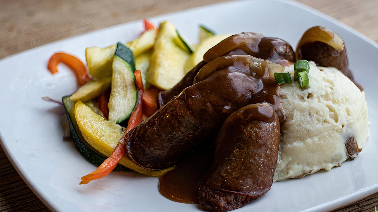 Order Bangers N’ Mash food online from The Dingle House Irish Pub store, West Chester on bringmethat.com