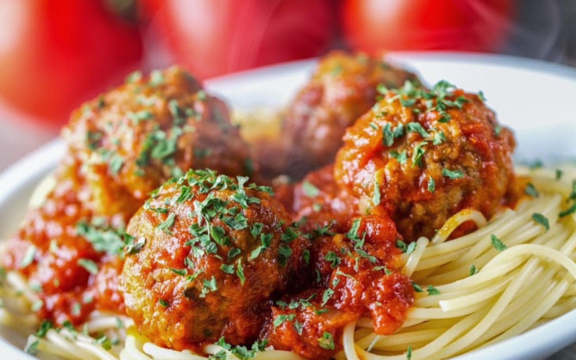 Order Spaghetti with Meatballs food online from Albie's Pizza store, Virginia Beach on bringmethat.com