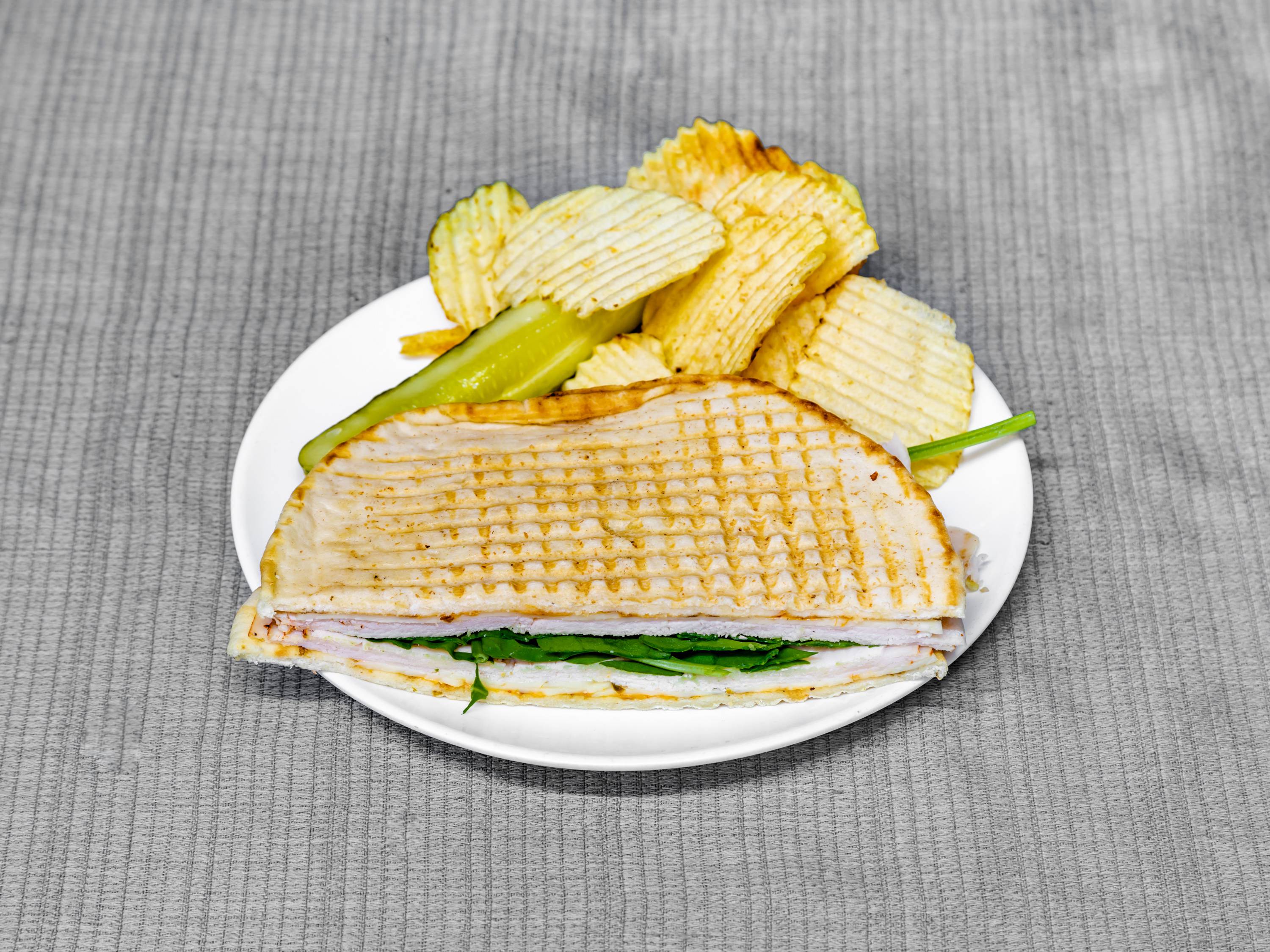 Order 8. Chipotle Turkey Panini food online from Murray Hills Gourmet Deli store, New York on bringmethat.com