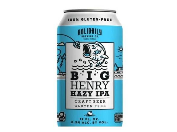 Order Holidaily Big Henry Hazy IPA - 4x 16oz Cans food online from Bear Creek Spirits & Wine store, Colleyville on bringmethat.com