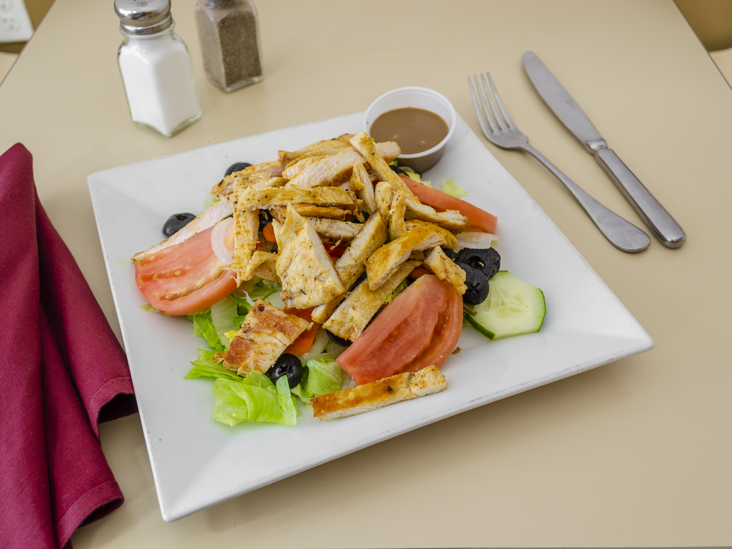 Order Grilled Chicken Salad food online from La Rosetta Cafe store, Sayreville on bringmethat.com