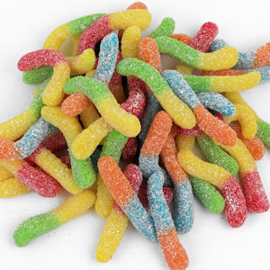 Order 8 oz. Sour Worms food online from Black Eyed Susan Coffee-Candy-Cream & More store, Glyndon on bringmethat.com