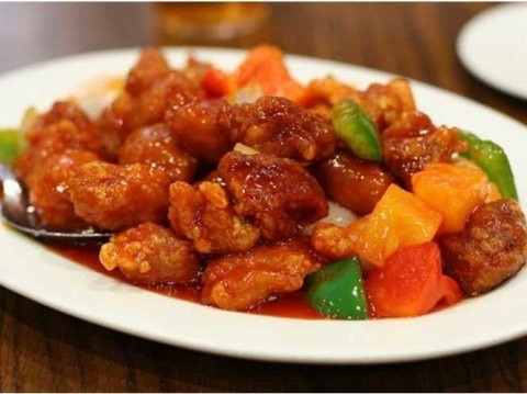 Order 43. Sweet and Sour Chicken food online from King Kong Chinese Restaurant store, Oakland on bringmethat.com