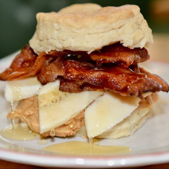 Order Velvet Elvis Sandwich food online from Hunnybunny Biscuit store, Oklahoma City on bringmethat.com