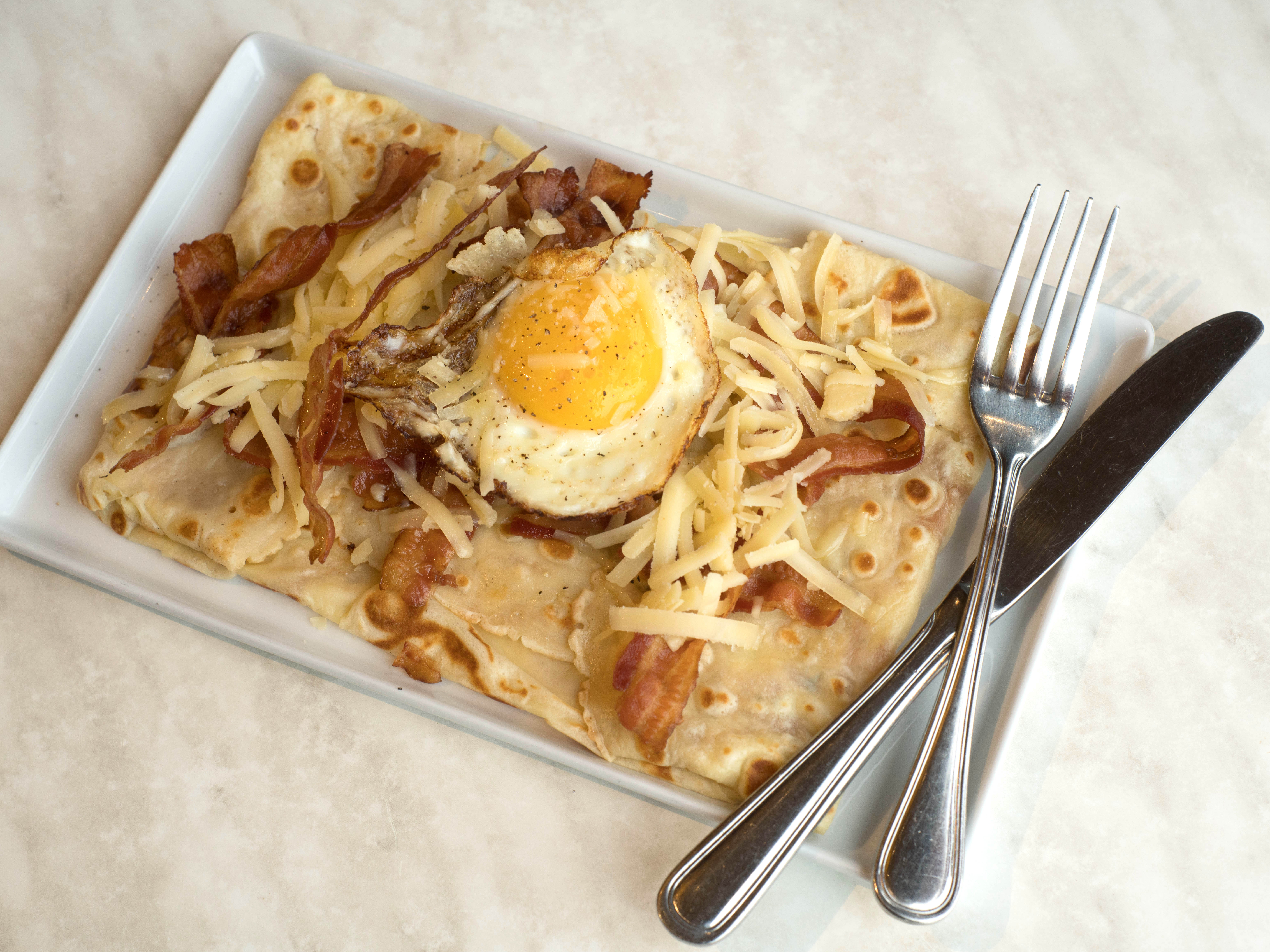 Order La Bacon Crepe food online from Leonidas Cafe store, Chicago on bringmethat.com