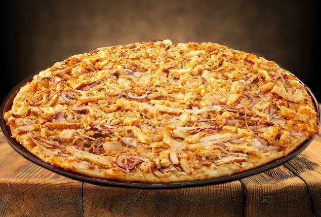 Order 16" Giant Roasted Garlic-Chicken Pizza (16 Slices) food online from Abby Legendary Pizza store, Grants Pass on bringmethat.com