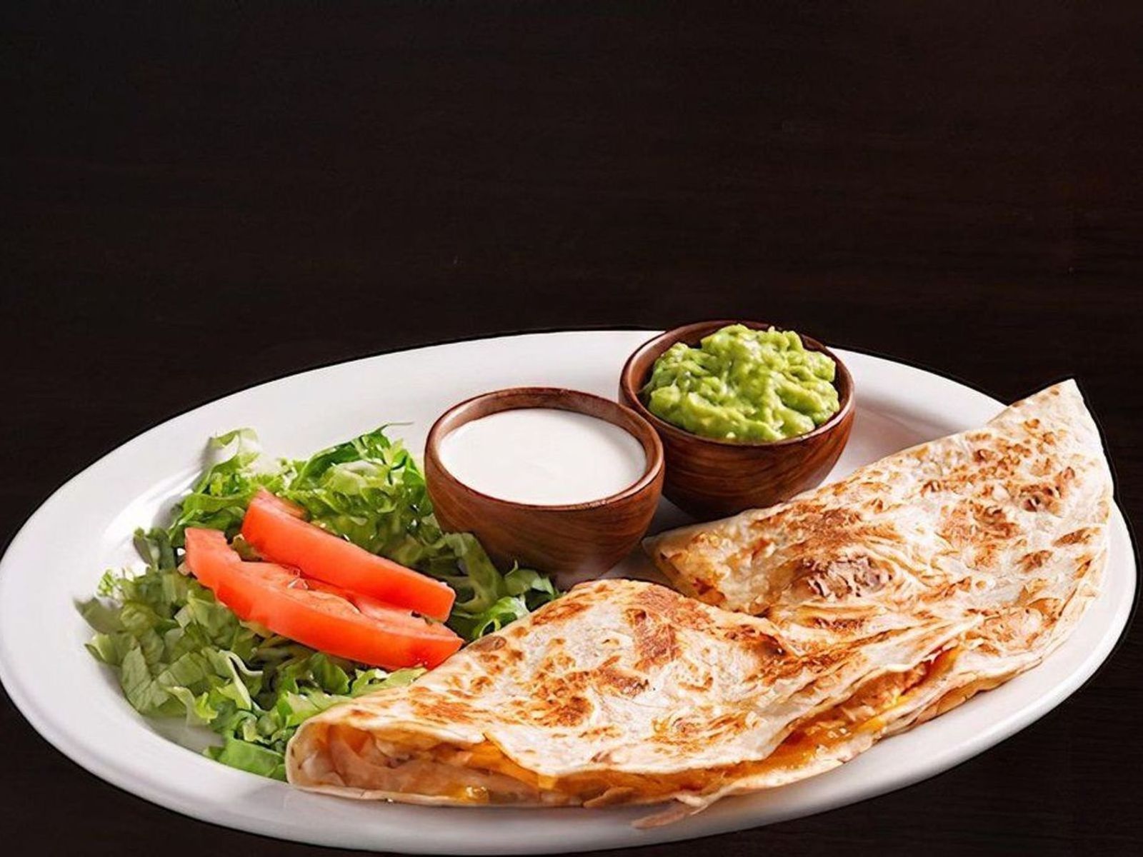 Order Meat Quesadilla ~ food online from El Fresco Mexican Grill store, Centreville on bringmethat.com