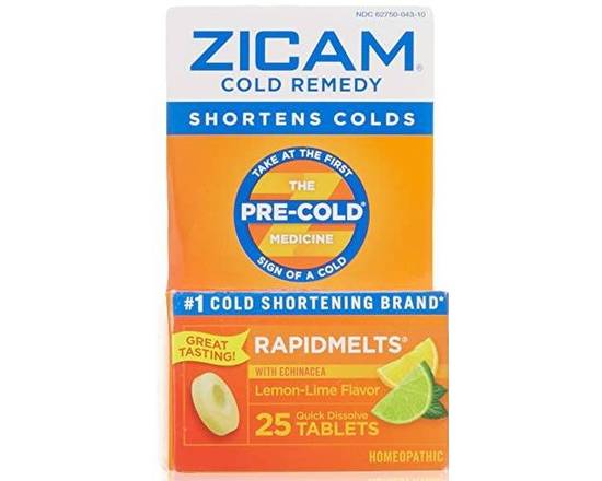 Order Zicam - Cold Remedy - Lemon Lime - 25 Tablets  food online from East Cooper Family Pharmacy store, Mt Pleasant on bringmethat.com