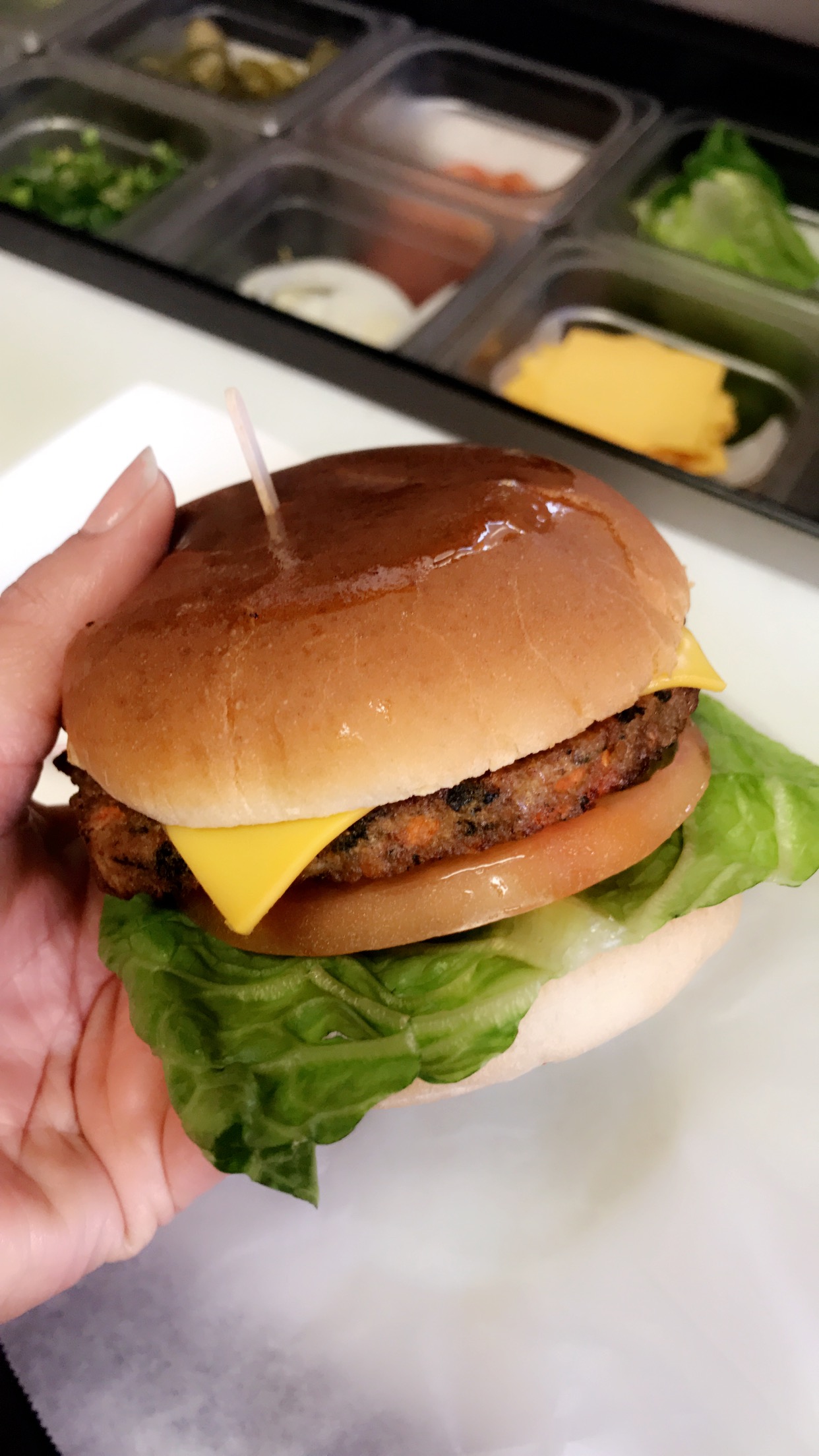 Order Veggie Burger food online from Burgers, Fish & Fries store, La Mesa on bringmethat.com