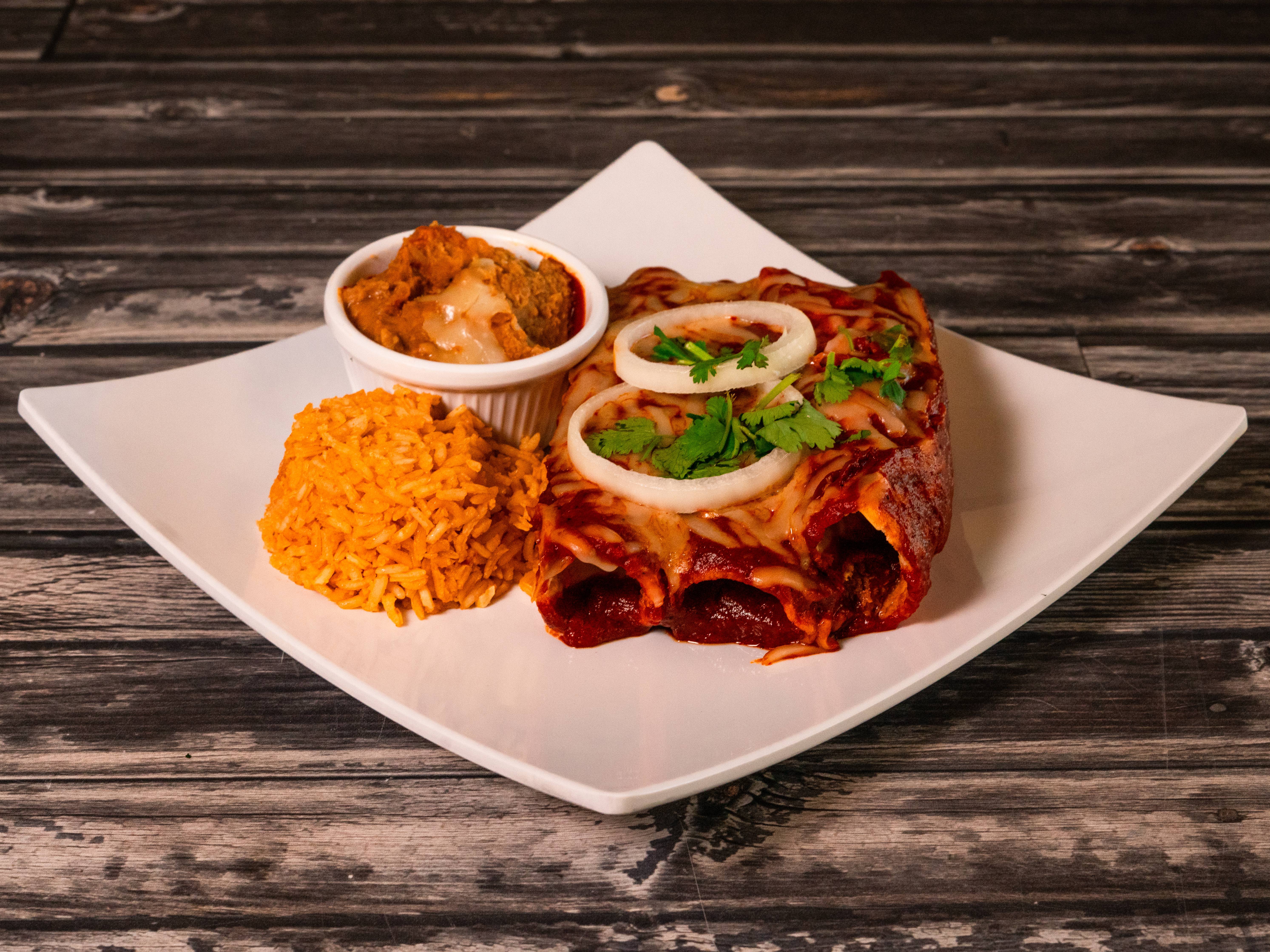 Order Enchiladas food online from Carnitas Queretaro store, El Paso on bringmethat.com