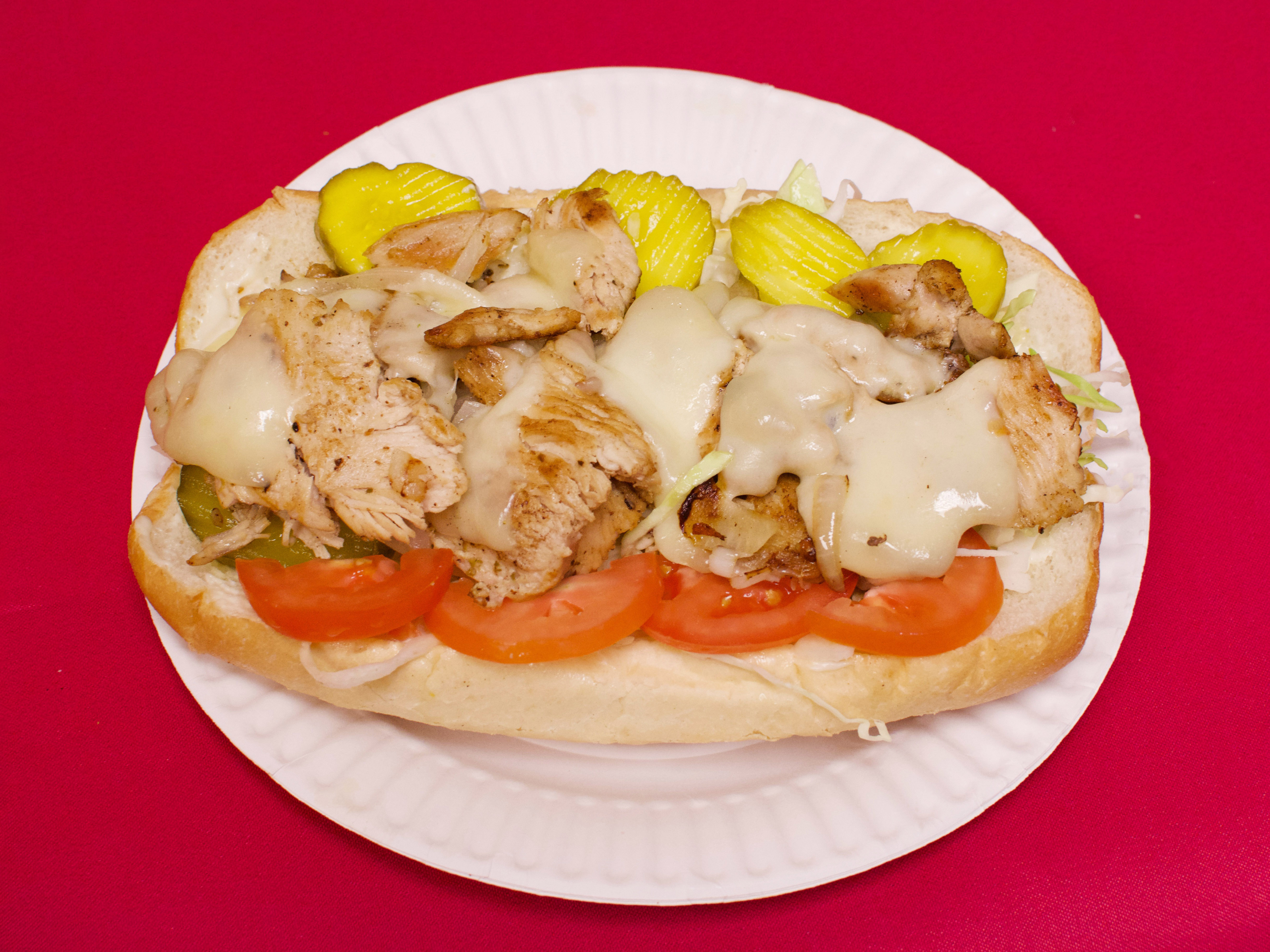 Order Grilled Chicken and Cheese Sub food online from Mario's Pizza House store, Arlington on bringmethat.com