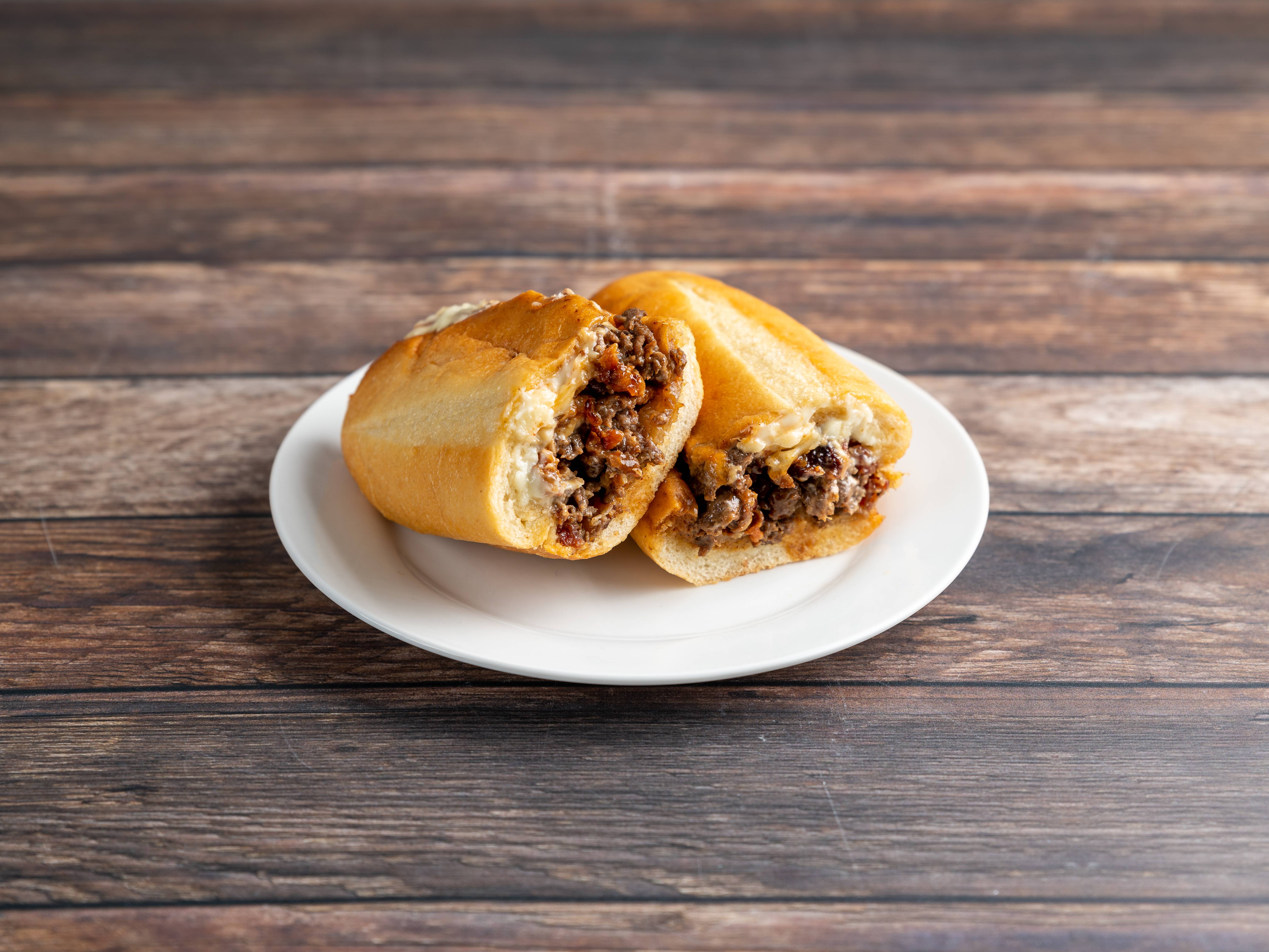 Order Bourbon and Bacon Cheesesteak food online from Steak Escape store, Indianapolis on bringmethat.com