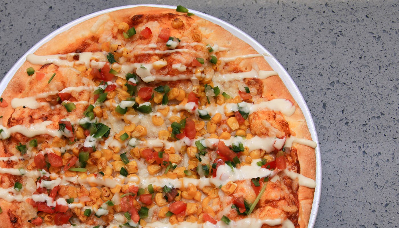 Order Elote Chipotle Pizza(regular) - Personal 7'' food online from Pizzeria Halt store, Modesto on bringmethat.com