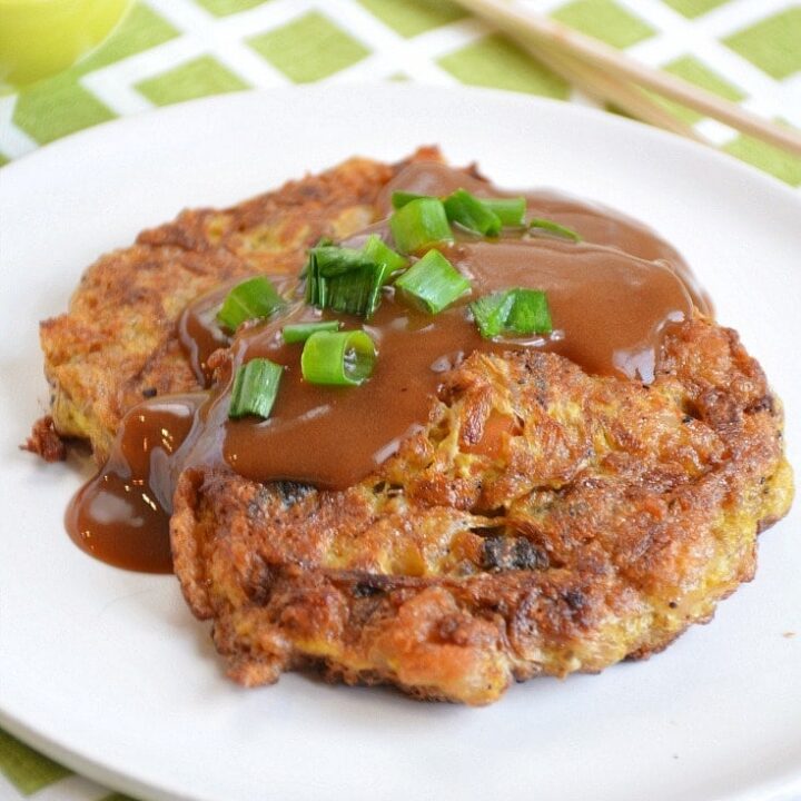 Order 46. Pork Egg Foo Young  叉烧蓉蛋 food online from China Wok store, Indianapolis on bringmethat.com