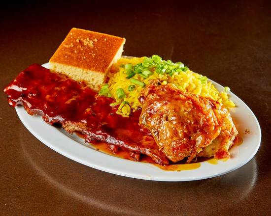 Order Chicken & Baby Back Ribs Combo food online from Dallas bbq store, New York on bringmethat.com