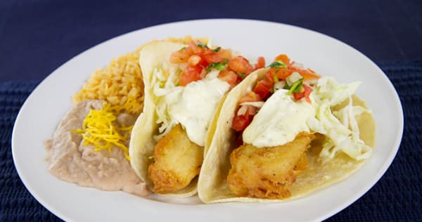 Order 13. 2 Fish Tacos food online from Federico's Mexican Food store, Phoenix on bringmethat.com