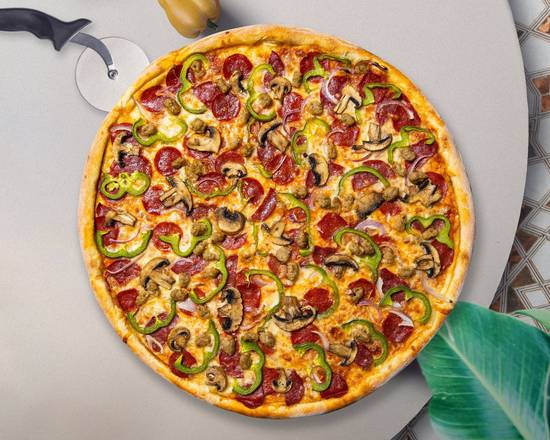 Order Supreme Shuffle Pizza  food online from One More Slice store, Minneapolis on bringmethat.com