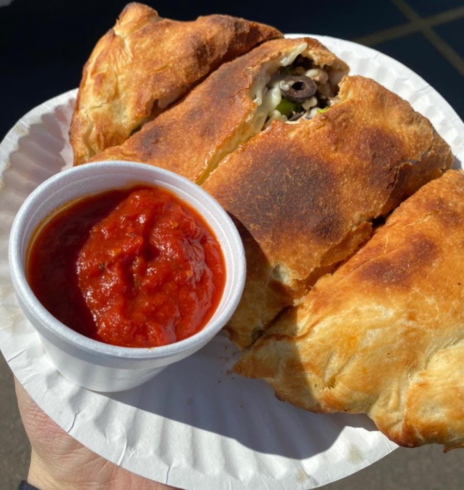 Order The Dairy Free Calzone - Calzone food online from Brooklyn Pizza Denver store, Denver on bringmethat.com