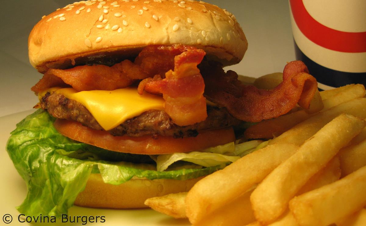 Order Bacon Burger food online from Covina Burgers store, Covina on bringmethat.com