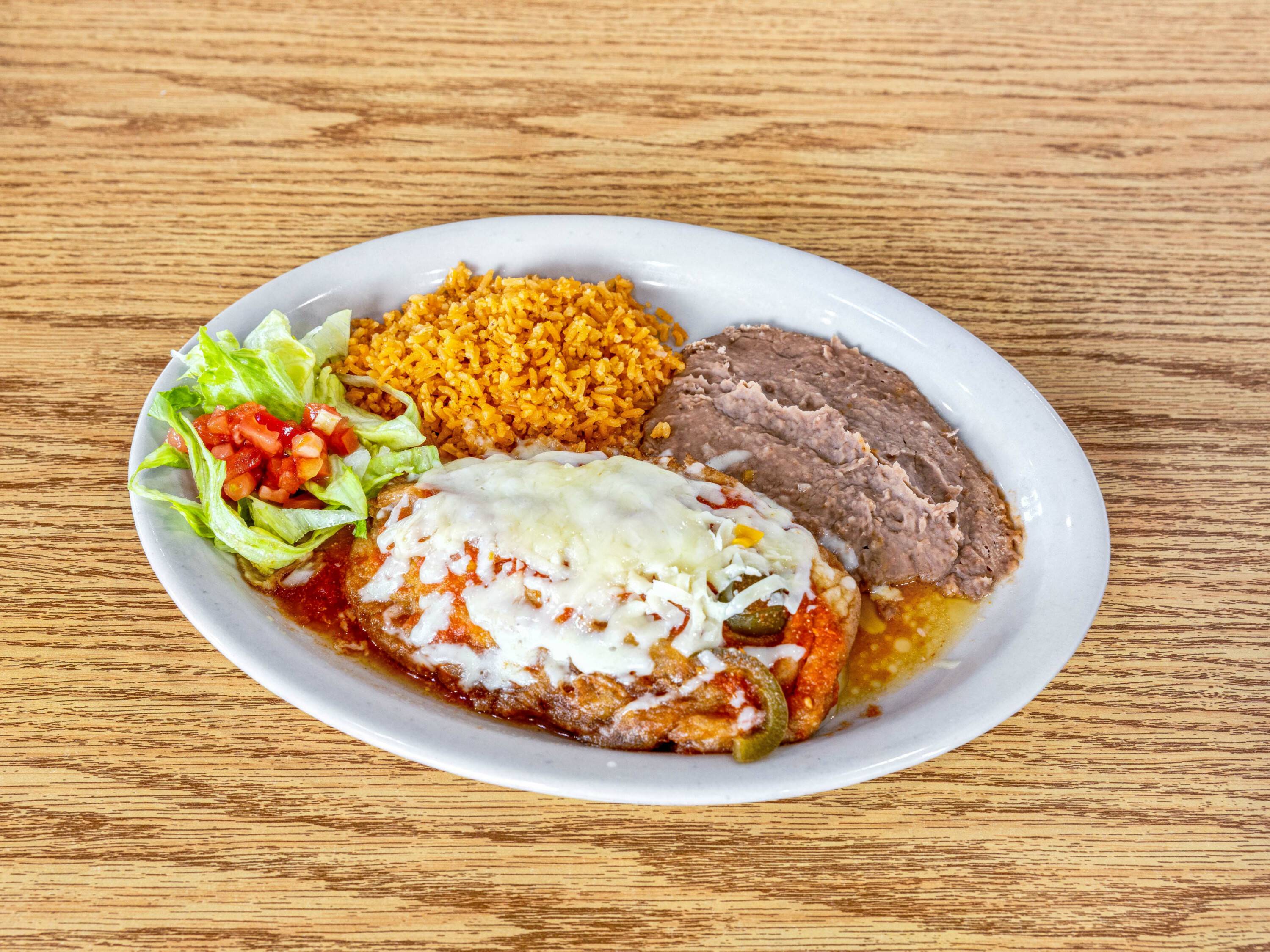 Order Chile Relleno plate  food online from La Coronela Mexican Restaurant store, San Antonio on bringmethat.com