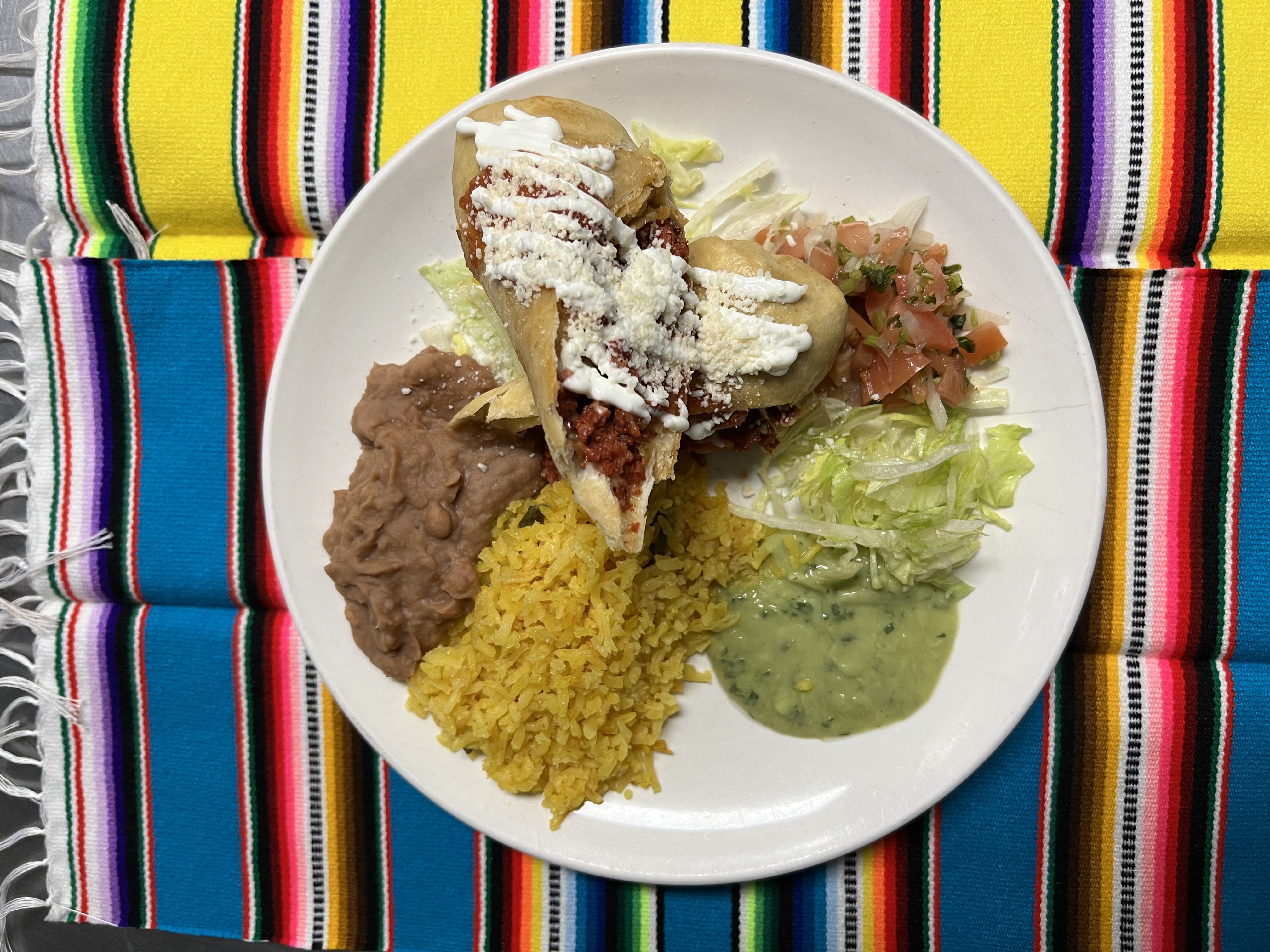 Order Chimichanga food online from Chihuahua Mexican Restaurant store, Sunnyside on bringmethat.com