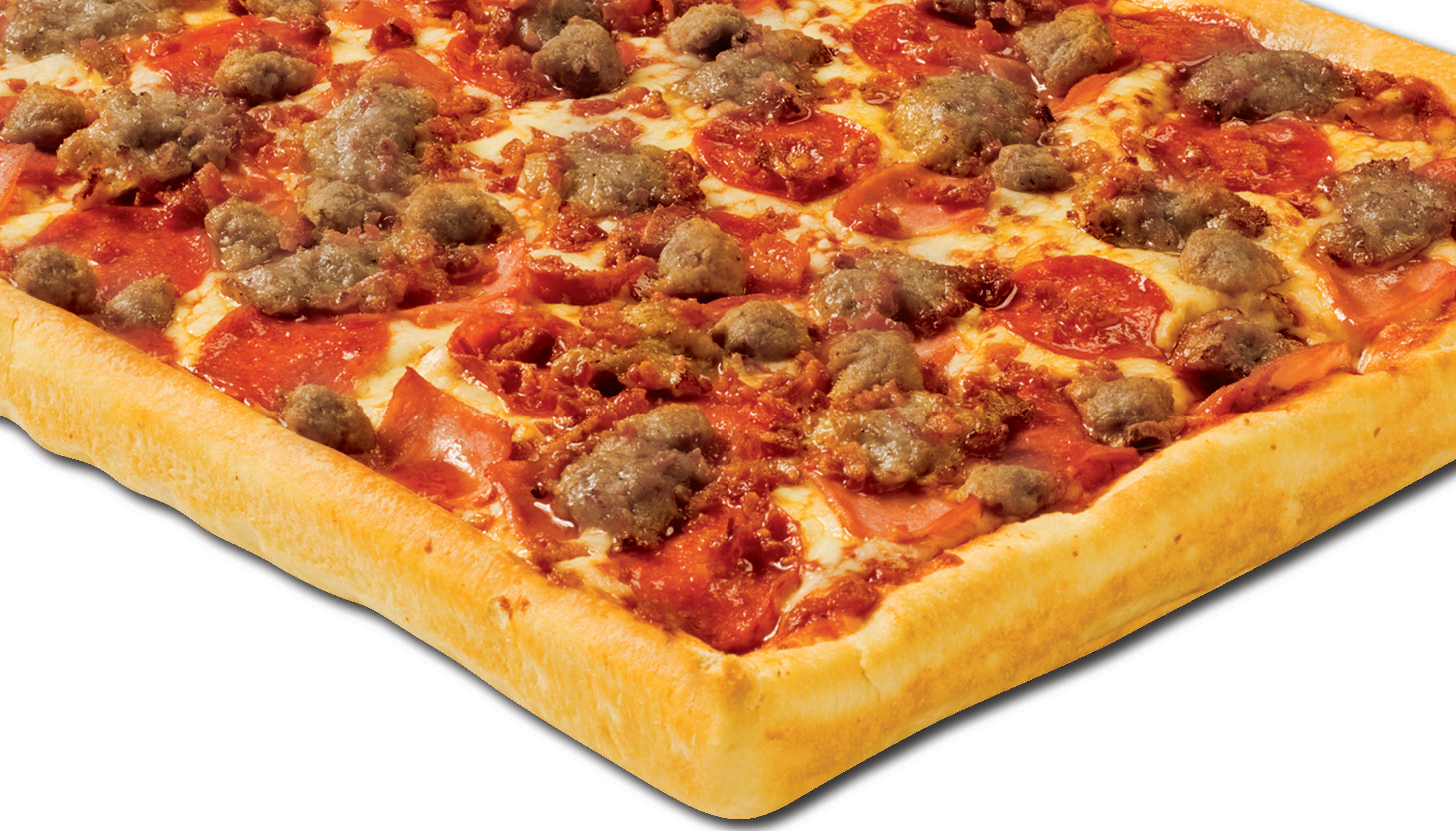Order Meatworks Pizza - Small (6 Slices) food online from Rocky Rococo's - La Crosse store, La Crosse on bringmethat.com