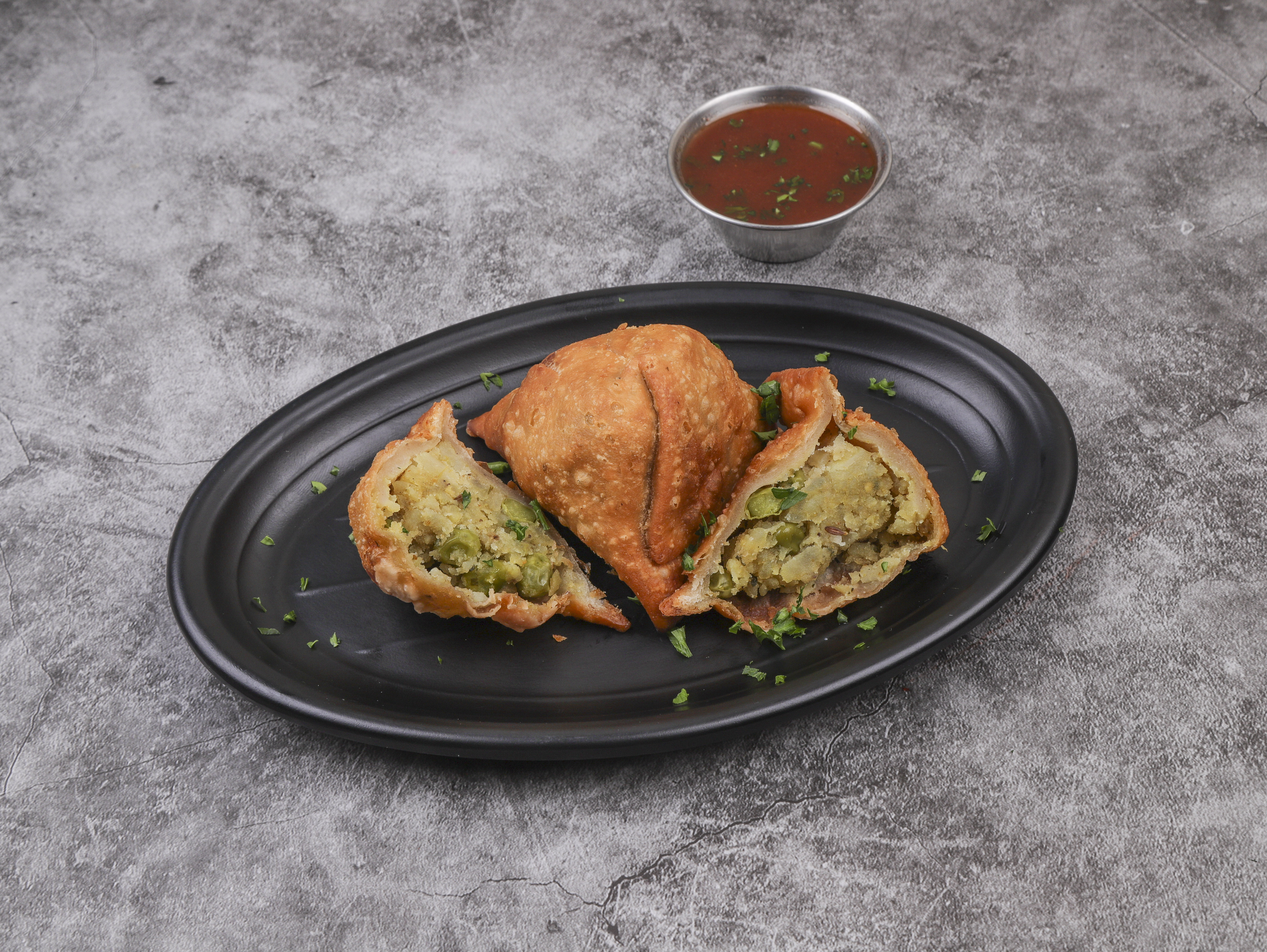 Order 2 Piece Chicken Samosa food online from Fresh Indian Grill store, Carmel on bringmethat.com