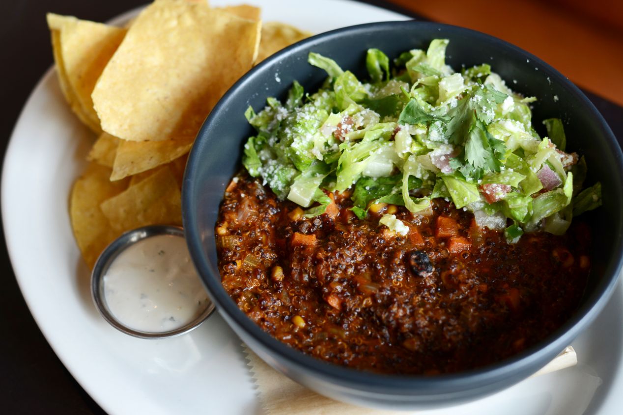 Order Quinoa and Vegetable Chili Plate food online from Conner Kitchen + Bar store, Indianapolis on bringmethat.com