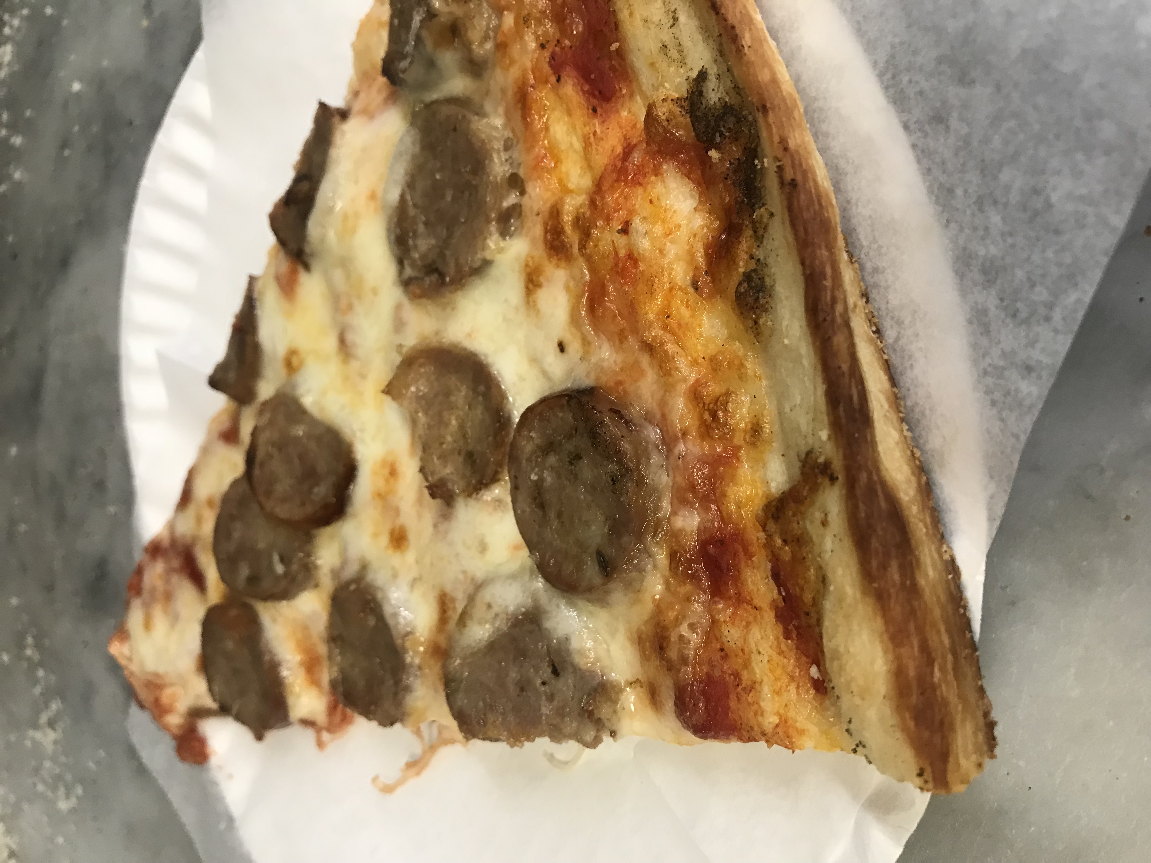 Order Sausage Pizza Slice food online from Little italy pizza (92nd) store, New York on bringmethat.com